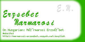 erzsebet marmarosi business card